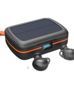 Sport Deep Bass Earbuds Solar Charging Bluetooth 5.0 Earbud Earphones 7 Hours Playtime True Wireless 2500maH Solar Charging Box