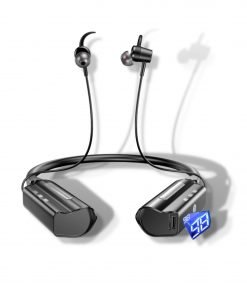Bluetooth Neckband Earbuds 120 Hours Extra Long Playback with Microphone and SD Card