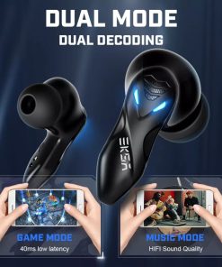 EKSA GT1 Cobra Gaming Bluetooth Earbuds Ultra Low Latency