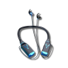 Bluetooth Earbuds, Neckband - 200 Hours Long Playback with Mini SD Card